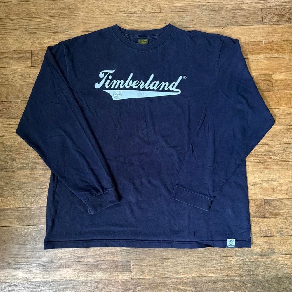 Timberland Men's Navy and Blue Shirt